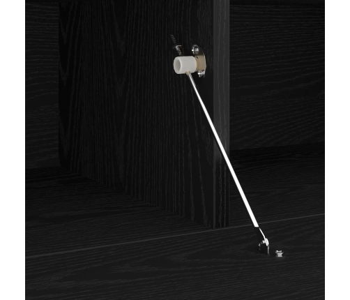 Mueble para TV  con luces LED en negro y roble, 75x35x40 cm, de madera