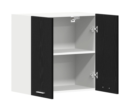 Gabinete Colgante de Roble Negro  60x31x60 cm Hecho de Madera Elaborada