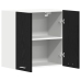 Gabinete Colgante de Roble Negro  60x31x60 cm Hecho de Madera Elaborada
