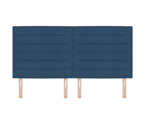cabecera  diseño de líneas LED azul 90 cm tela