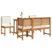 Conjunto de Comedor de Jardín de 5 Piezas de Madera Maciza de Acacia