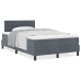 Cama con colchón Box Spring  Gris oscuro 120x200 cm Terciopelo