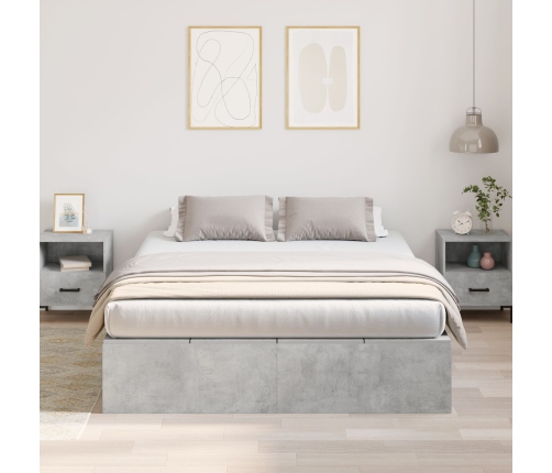 Marco de Cama de Almacenamiento  Gris Concreto 160x200 cm