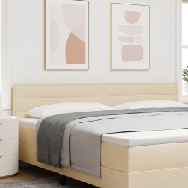 Cabecero  Diseño de Líneas Crema 200 cm Tela