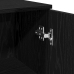 Armario de baño  Negro Roble 30x30x190 cm Madera de ingeniería