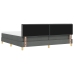 Cama Box Spring  con Colchón Gris Oscuro 200x200 cm Tela