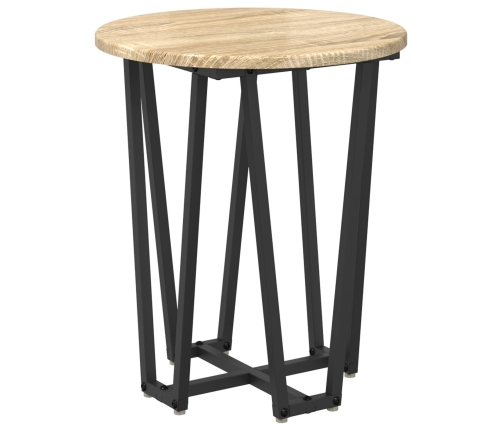 Mesa de Lado  2 pcs de Madera de Sonoma y Metal