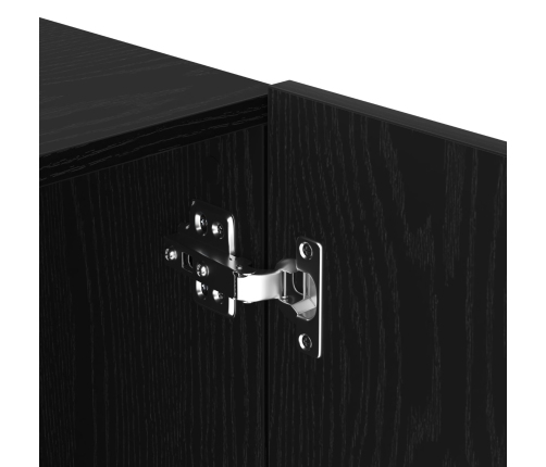 Gabinete de pared para TV  Negro Roble 100x30x41 cm Madera engineered