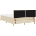 Cama con Box Spring  y Colchón Crema 140x200 cm Tela