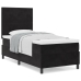 Cama Box Spring con Colchón  Negro Individual Terciopelo