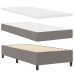 Cama con Somier con Colchón y Banco Taupe 100x200 cm Tela