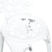 Conjunto de Bistro de Jardín de 3 Piezas  Blanco de Aluminio Fundido
