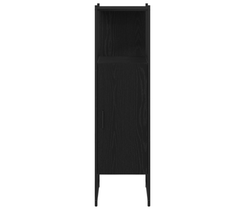 Armario de baño  Negro Roble 33x33x120,5 cm Madera elaborada