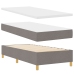 Cama Base Tapizada con Colchón Taupe 100x200 cm Tela