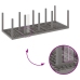 mesa de patio  Gris claro Metal, materiales sintéticos Grande