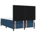 Cama Box Spring con Colchón Azul 160x200 cm de Tela