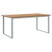 Juego de Comedor de Jardín Set de 7 Gris Claro Aluminio Duradero