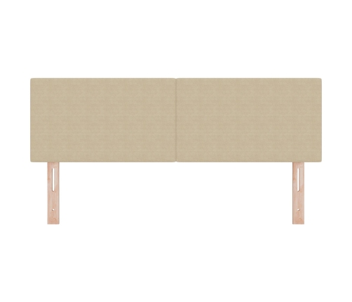 Cabecero  Diseño Simple Verde Claro Gris 140 cm Tela de Terciopelo