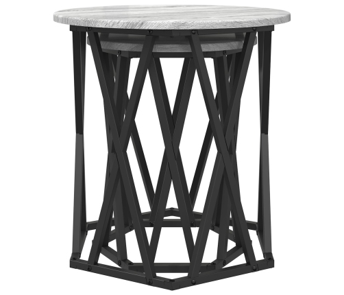 Mesas Laterales  2 pcs Gris Sonoma Madera Ingenierizada