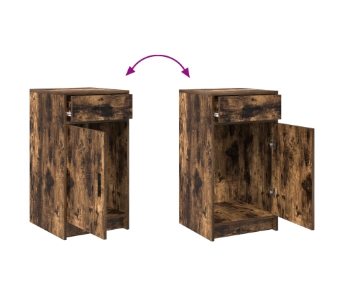 Sideboard  de Roble Ahumado 40x41x75 cm de Madera Compuesta