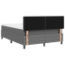 Cama con Box Spring y Colchón Gris 160x200 cm Tela de Corduroy