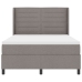 Cama box spring con colchón y LED Taupe 140x200 cm Tela