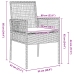 Juego de Comedor de Jardín de 5 Piezas Beige Poliratán