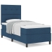 Cama con Somier con Colchón Azul 90x200 cm Tela
