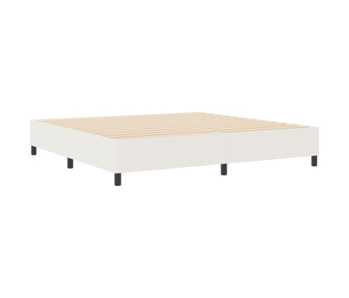 Cama de muelles  Crema 200x200 cm Tela pana