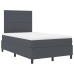 Cama con Base y Colchón Gris Oscuro 120x200 cm Tela de Pana