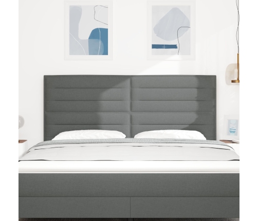 Cabecero  Diseño Lines Gris Oscuro 180 cm Tela