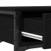Mesa Consola  Negro Roble 72,5x25x75 cm Madera Elaborada y Acero
