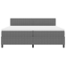 Cama Box Spring con Colchón Gris 200x200 cm Tela de Pana