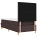 Cama con Sommier  con Colchón y Banco Marrón Oscuro 100x200 cm Tela