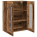 Armario de pared  con puertas de vidrio Madera antigua 69,5x34x90 cm