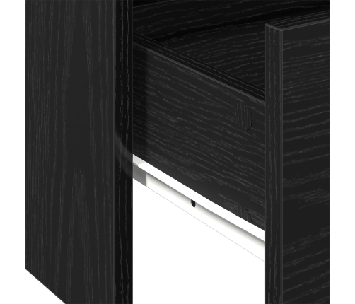 Mesa de Café de Roble Negro 102x55x43.5 cm Hecha de Madera Ingenierizada