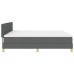 Cama Box Spring  con Colchón Gris Oscuro 200x200 cm Tela