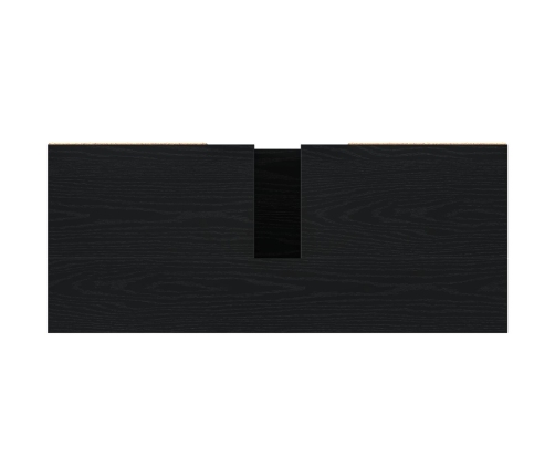 mueble de baño  lavabo negro roble 80x33x60 cm madera elaborada