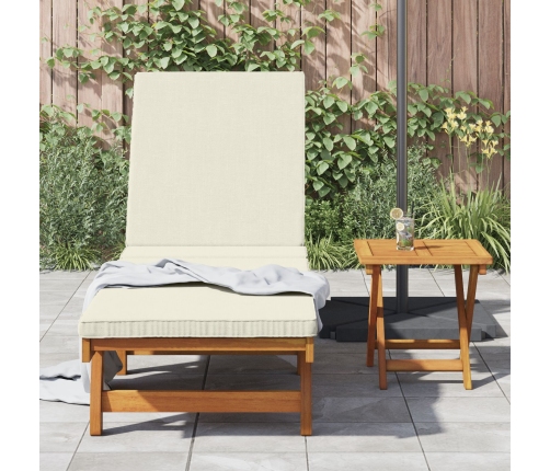 Sillón de sol con ruedas de , mesa y cojín de madera de acacia maciza
