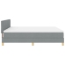 Cama de Somier con Colchón Gris Claro 180x200 cm Tela