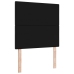 Cabecera  con botones, tapizada en terciopelo negro de 90 cm