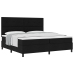 Cama con Base y Colchón Negro 200x200 cm Tela