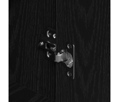 Bufé Roble Negro 79x38x80 cm Madera Sólida
