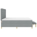 Cama Box Spring  con colchón y banco Gris Claro 200x200 cm Tela