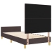 Estructura de cama  marrón oscuro 90x190 cm Tela