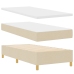 Cama Box Spring  con Colchón Crema 100x200 cm Tela