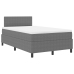 Cama con Box Spring con Colchón Gris Claro 120x200 cm Tela de Pana