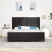 Estructura de Cama de Terciopelo Negro  180x200 cm