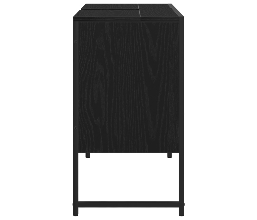 Armario de Lavabo de Baño  Roble Negro 80x33x60 cm Madera Contrachapada