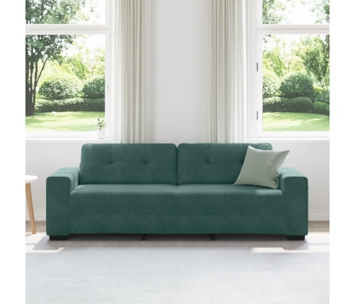 Sofá de 3 plazas  Verde Oscuro 180 cm Terciopelo